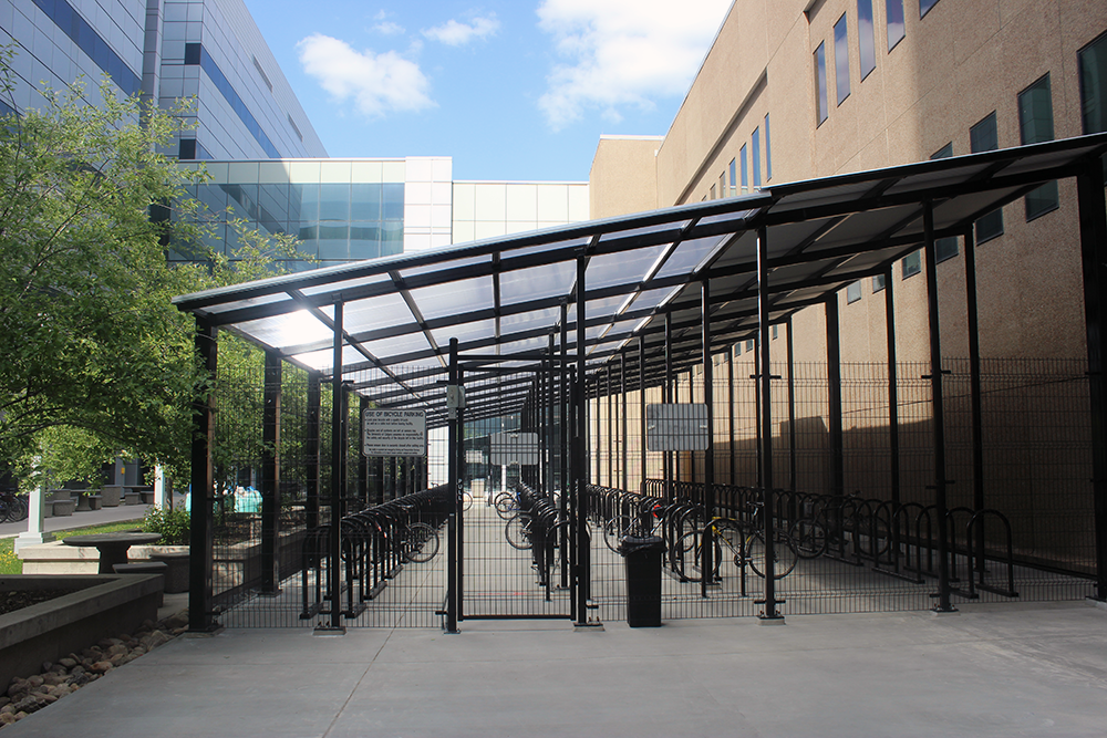 New bike parking area at Foothills Campus.