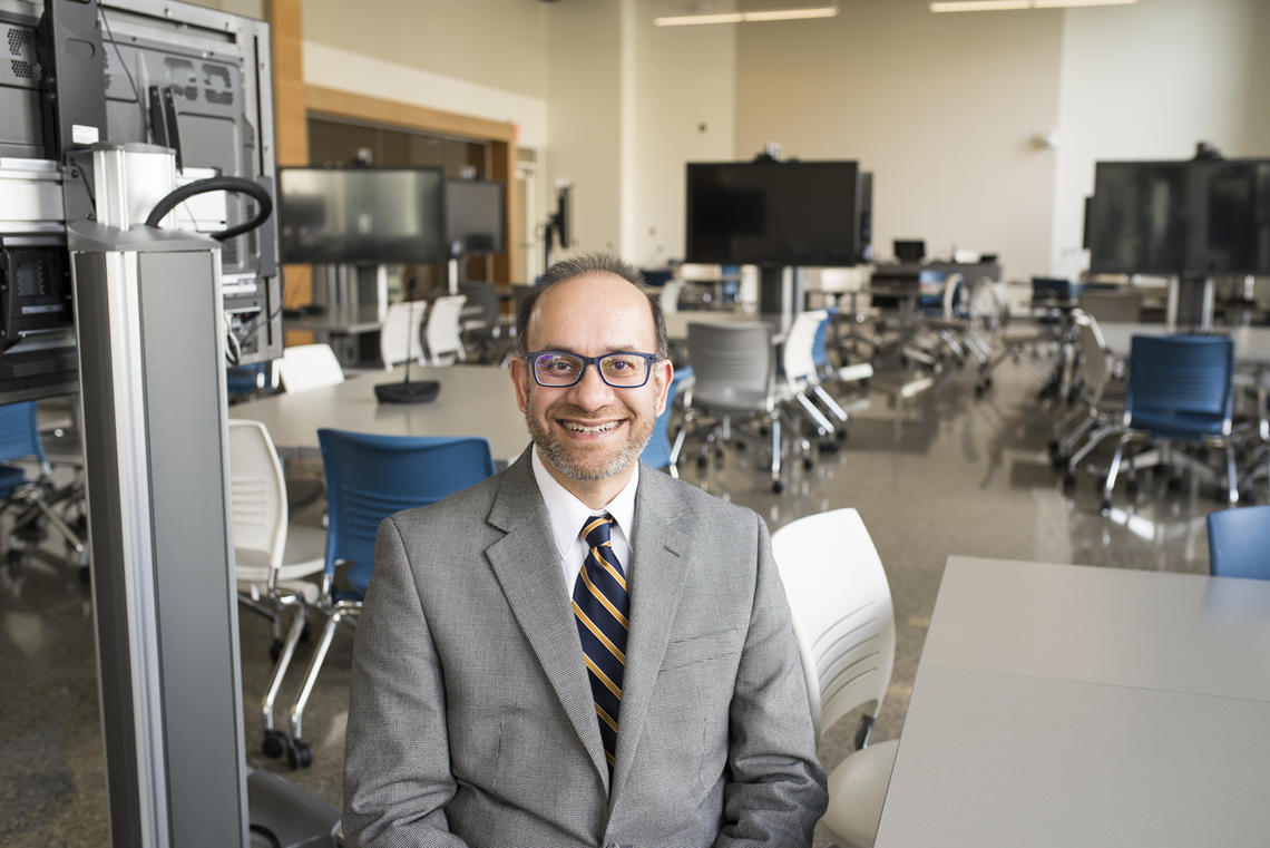 Sharaz Khan, instructor in the Haskayne School of Business, says a flexible space puts the focus on student learning.