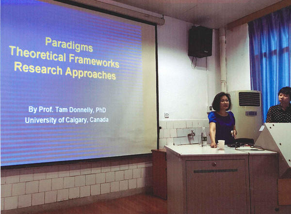 Donnelly, PhD, RN, presenting "Paradigms Theoretical Frameworks Research Approaches"