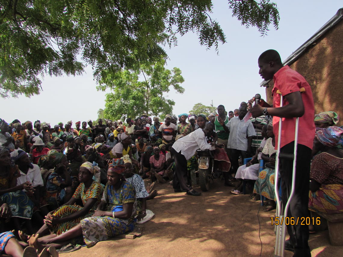 David Achuroa returns to his village of Balansa, in the Builsa North District of Ghana. 