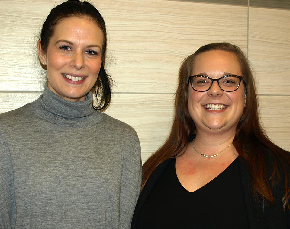 Werklund postdoctoral fellow Angela Alberga and doctoral student Sarah Nutter 