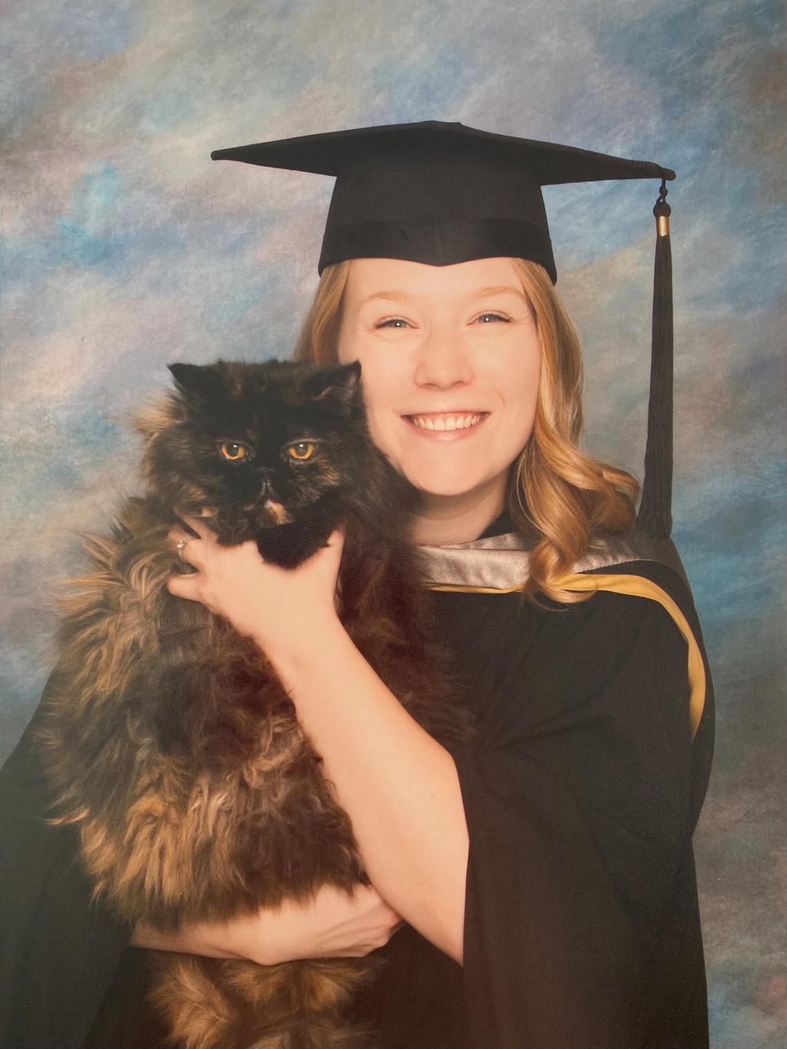 Chelsey Zurowski, UCVM Class of 2021 valedictorian, graduated with distinction and two awards: The P.H. Cribb Award in Rural Veterinary Practice and the Morton Johnston Scholarship for Outstanding Client Care. 