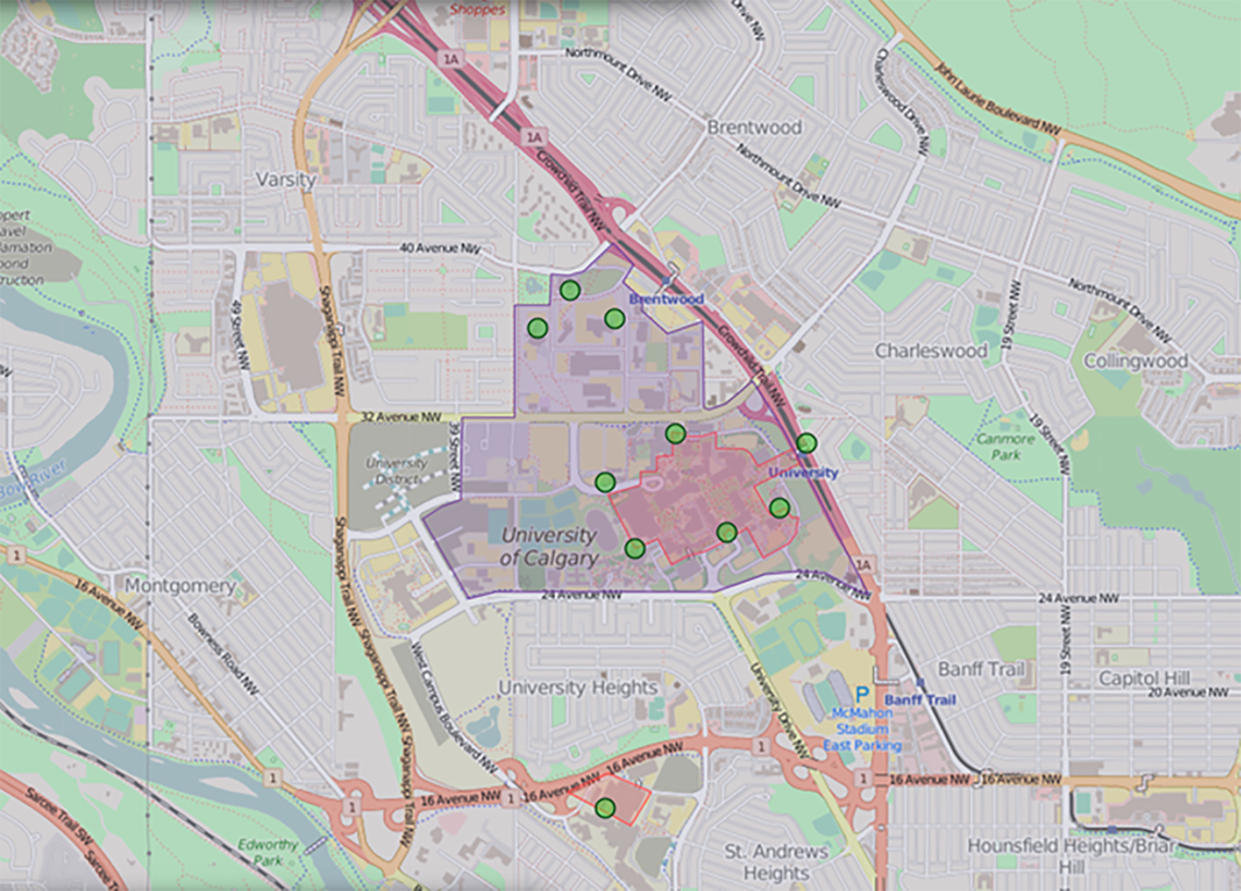 E-scooter map for campus