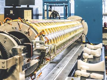 The ALPHA apparatus under construction at TRIUMF in Vancouver, BC. 