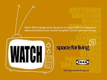 Design of marketing collateral for IKEA's TV show on HGTV, Space for Living 