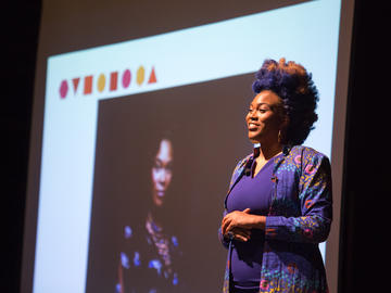 Comedian and activist Adora Nwofor gives a thought-provoking keynote speech during Diversity Days 2019