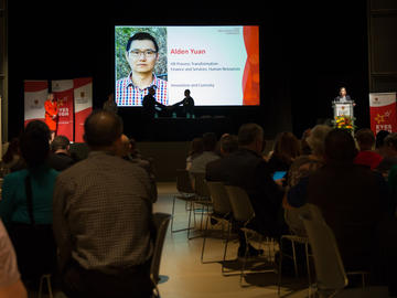 Alden Yuan, Business Process Analyst with Human Resources Business Support, received a U Make a Difference award in the Innovation and Curiosity category