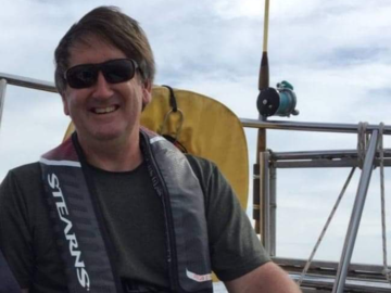 Ian, sailing his 28-footer on Mahone Bay