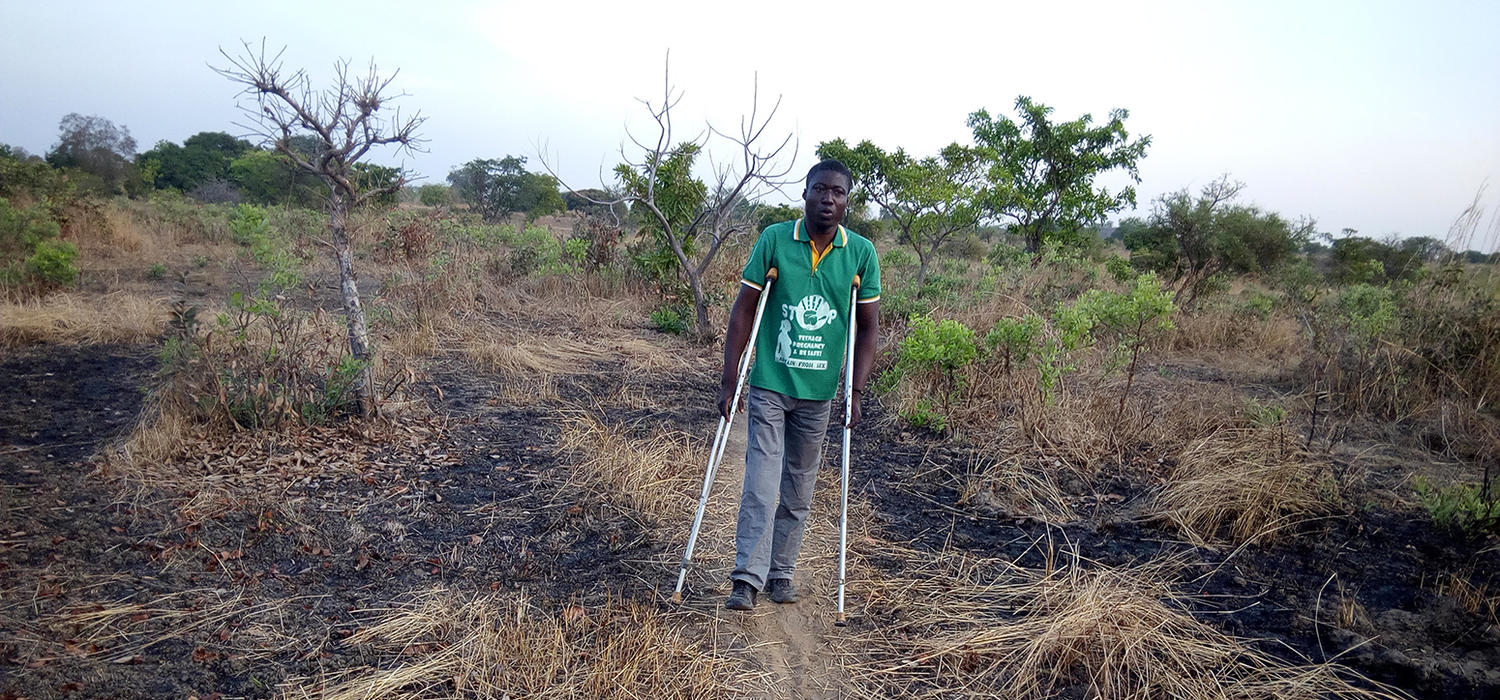 David Achuroa on the rough path he walked to school every day in the Builsa North District of Ghana.