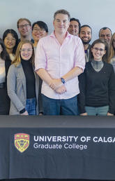 James Wasmuth with members of the UCalgary Graduate College