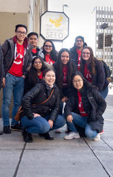 Students take part in ucalgarycares Homelessness at Home program.