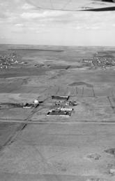 Aerial view of Forest Lawn area in September 1955.