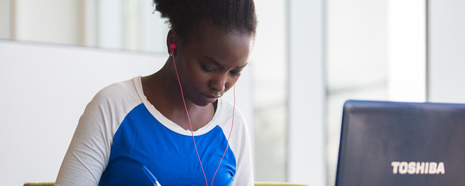 Student thinking about what she wishes she'd known