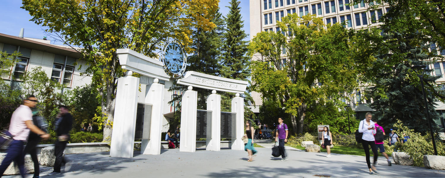 Sculpture outside the Social Sciences building