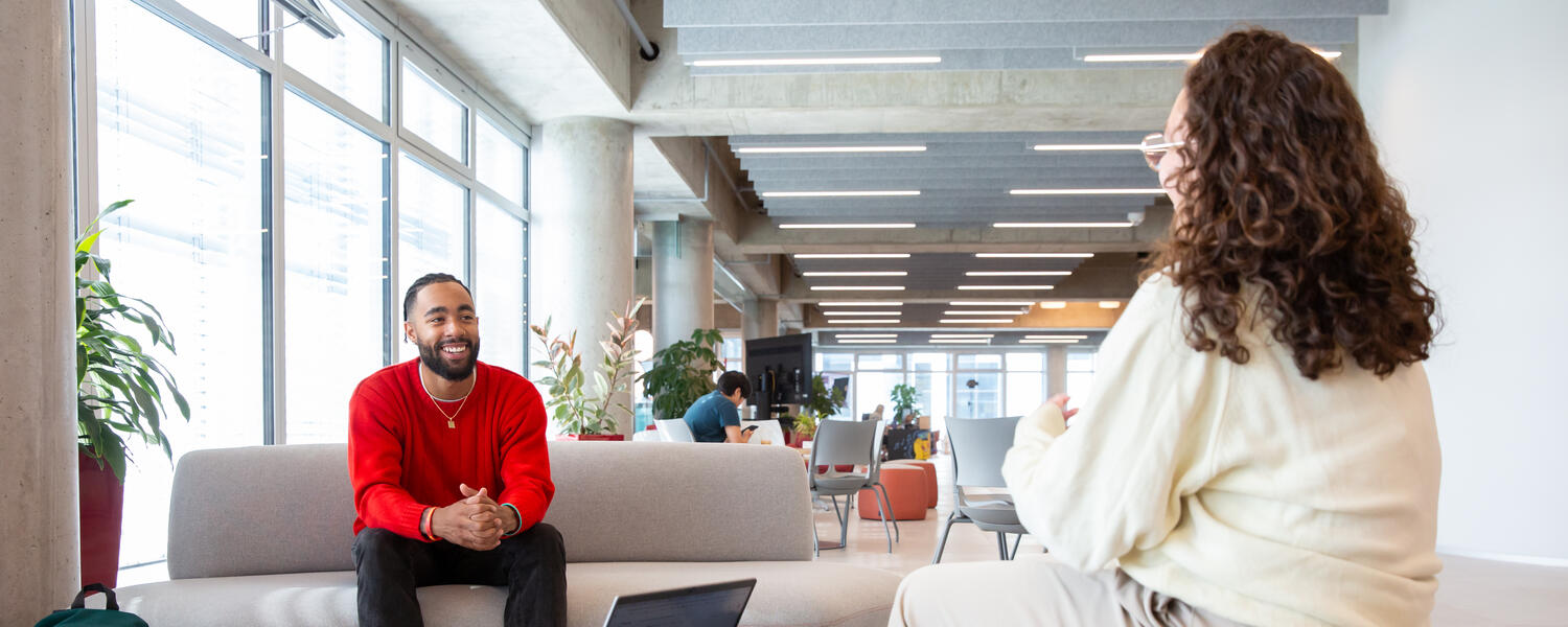 UCalgary student being interviewed