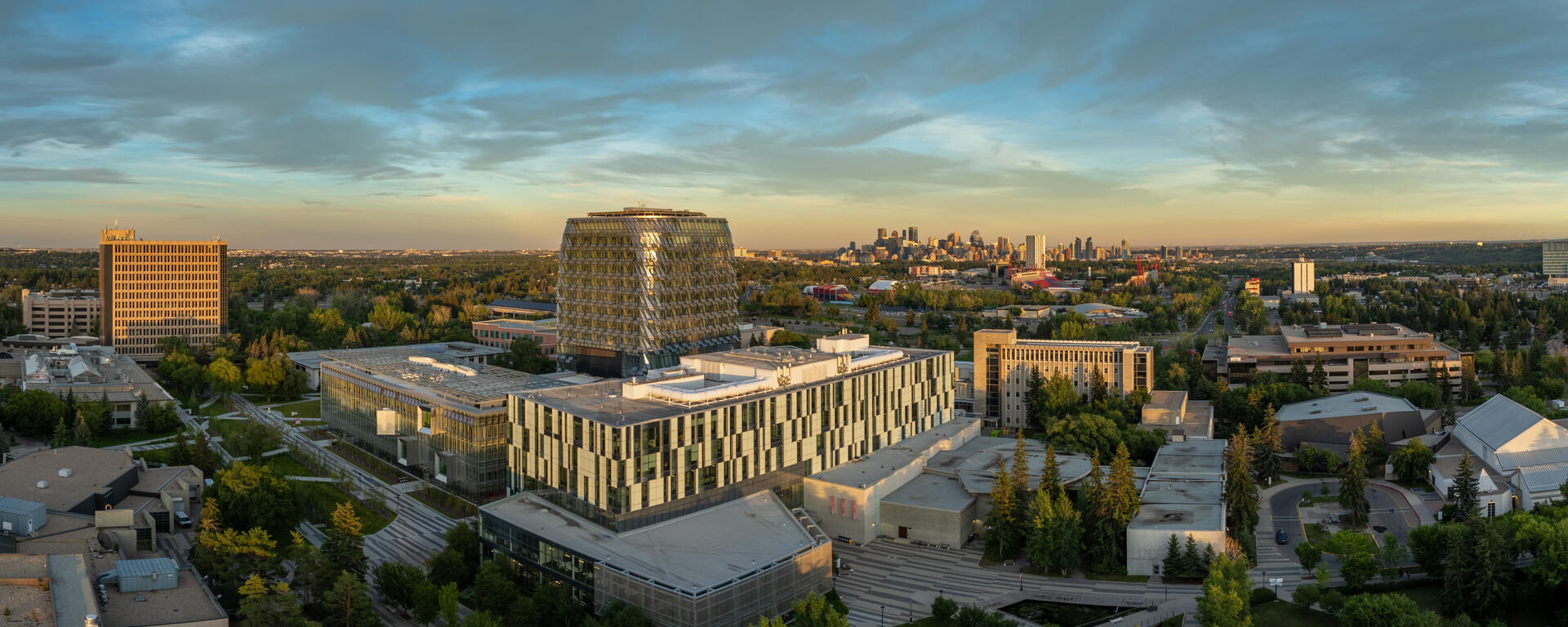 UCalgary main campus at sunset