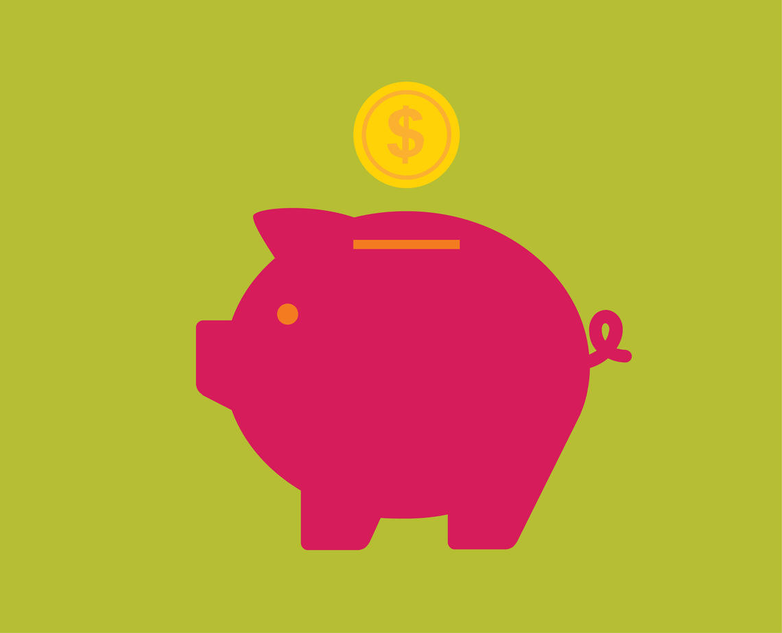 Paying for graduate school Piggy bank