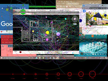 Image of computer monitor with a range of colourful data