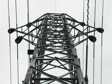 Photo of a hydro tower 