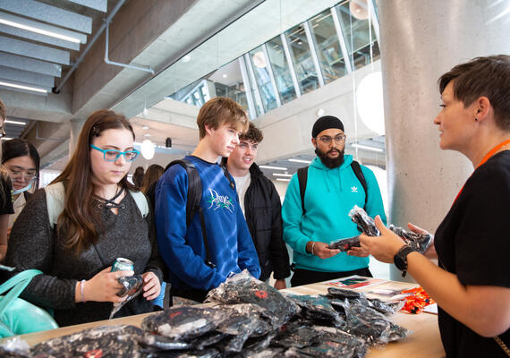 Students at event