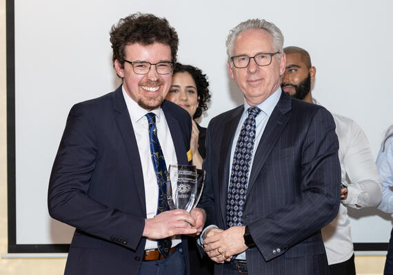 Photo of Parker Volk and Dr. Ed McCauley