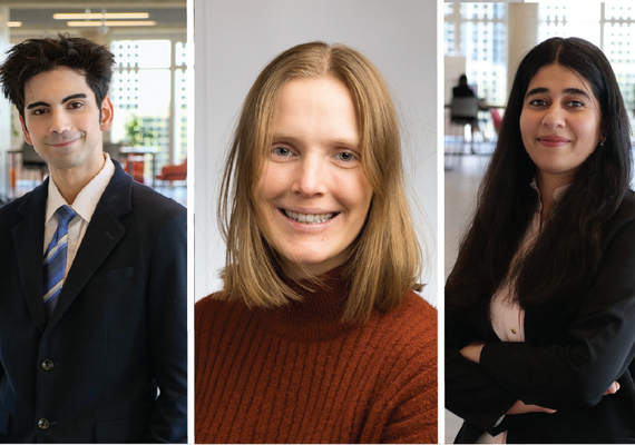 Headshots of the three vanier scholars