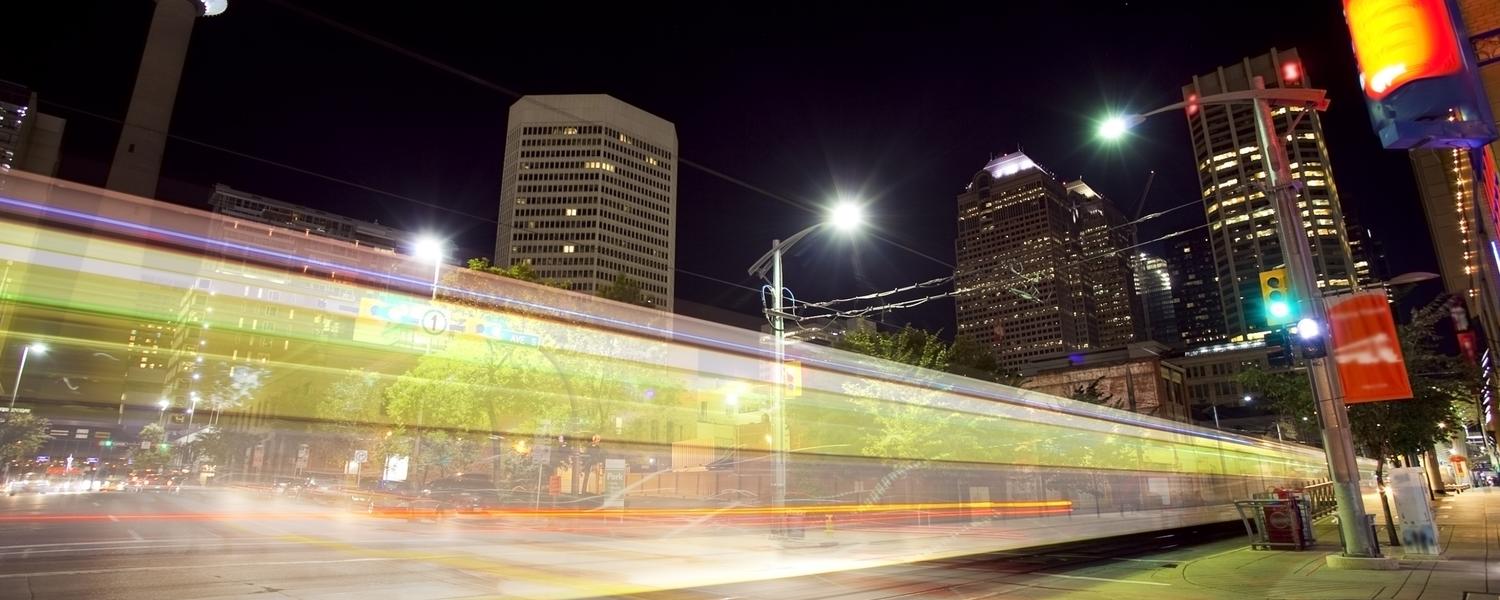 Night skyline in Calgary