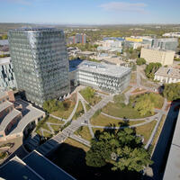 Aerial photo of UCalgary main campus